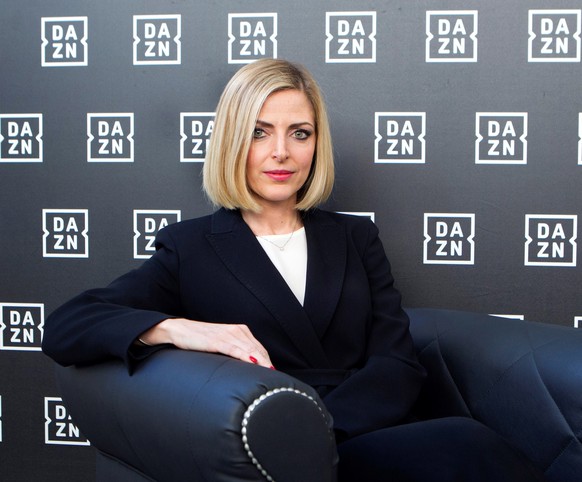 epa07405818 Italian Veronica DiQuattro, the DAZN Executive Vice President for Southern and Eastern Europe, poses for an interview with Spanish news agency EFE on the occasion of her visit to Madrid, S ...