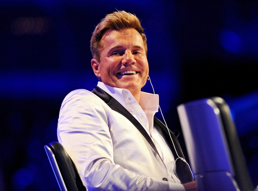 epa04752497 A picture made available on 17 May 2015 of casting show jury chief, German music producer Dieter Bohlen smiling at the final of pop casting show &#039;Deutschland sucht den Superstar&#039; ...