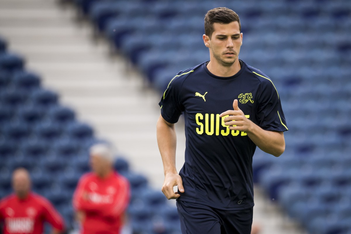epa07625522 Switzerland's midfielder Remo Freuler during a training session at the Dragao stadium in Porto, Portugal, 04 June 2019. Switzerland will face Portugal in their UEFA Nations League sem ...