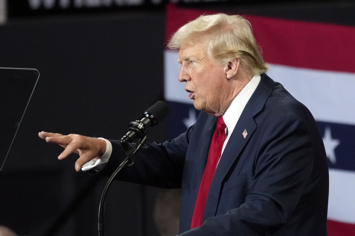 Republican presidential candidate former President Donald Trump speaks at a campaign rally Wednesday, July 24, 2024, in Charlotte, N.C. (AP Photo/Alex Brandon)