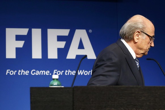 Sein letzter Gang: FIFA-Präsident Sepp Blatter tritt ab.