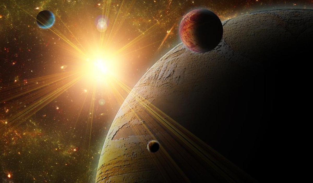 Darstellung von fiktiven Planeten