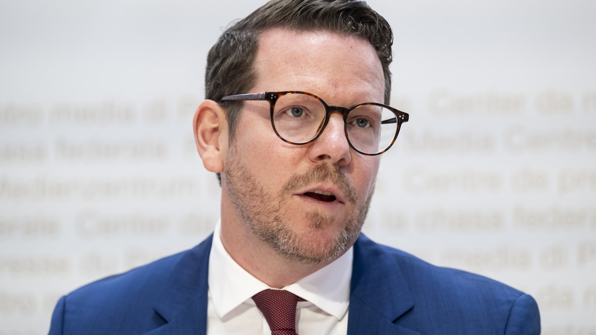 Pascal Stirnimann, Direktor der EFK, spricht waehrend einer Medienkonferenz der Eidgenoessische Finanzkontrolle (EFK) zum Jahresbericht 2023, am Dienstag, 21. Mai 2024 in Bern. (KEYSTONE/Anthony Anex)
