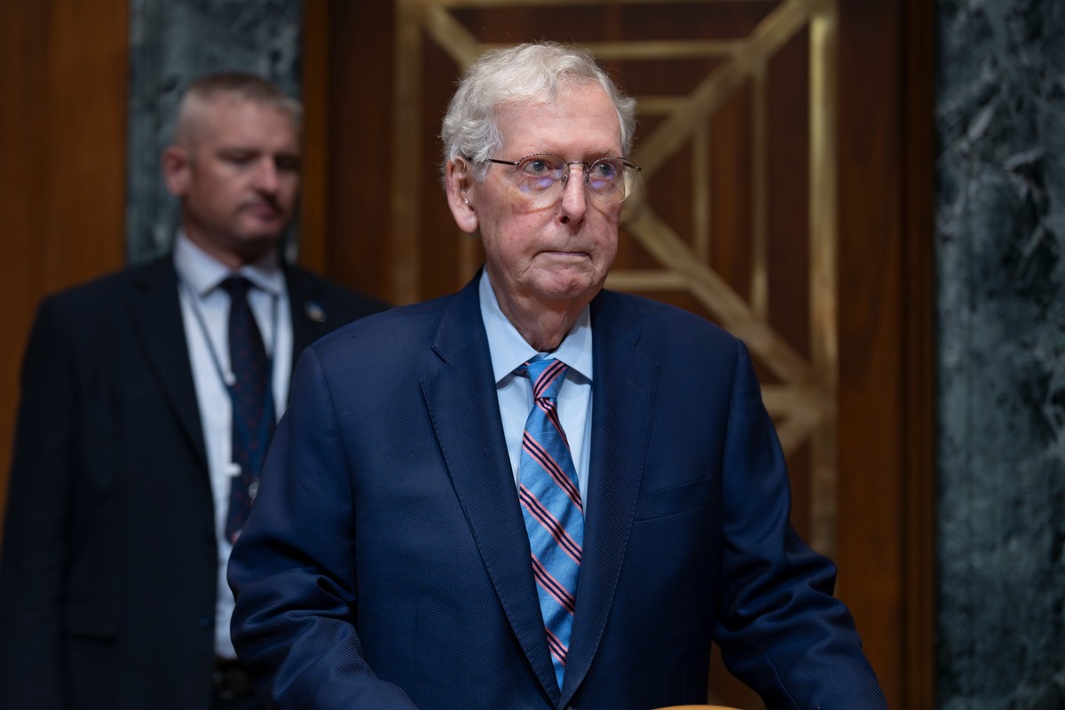 FILE - Sen. Mitch McConnell, R-Ky., arrives for a hearing at the Capitol in Washington, Tuesday, May 19, 2026. (AP Photo/J. Scott Applewhite, File)
Mitch McConnell