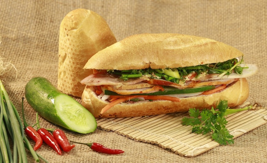 Bánh mì gà - Chicken Bánh mì sandwich from Vietnam