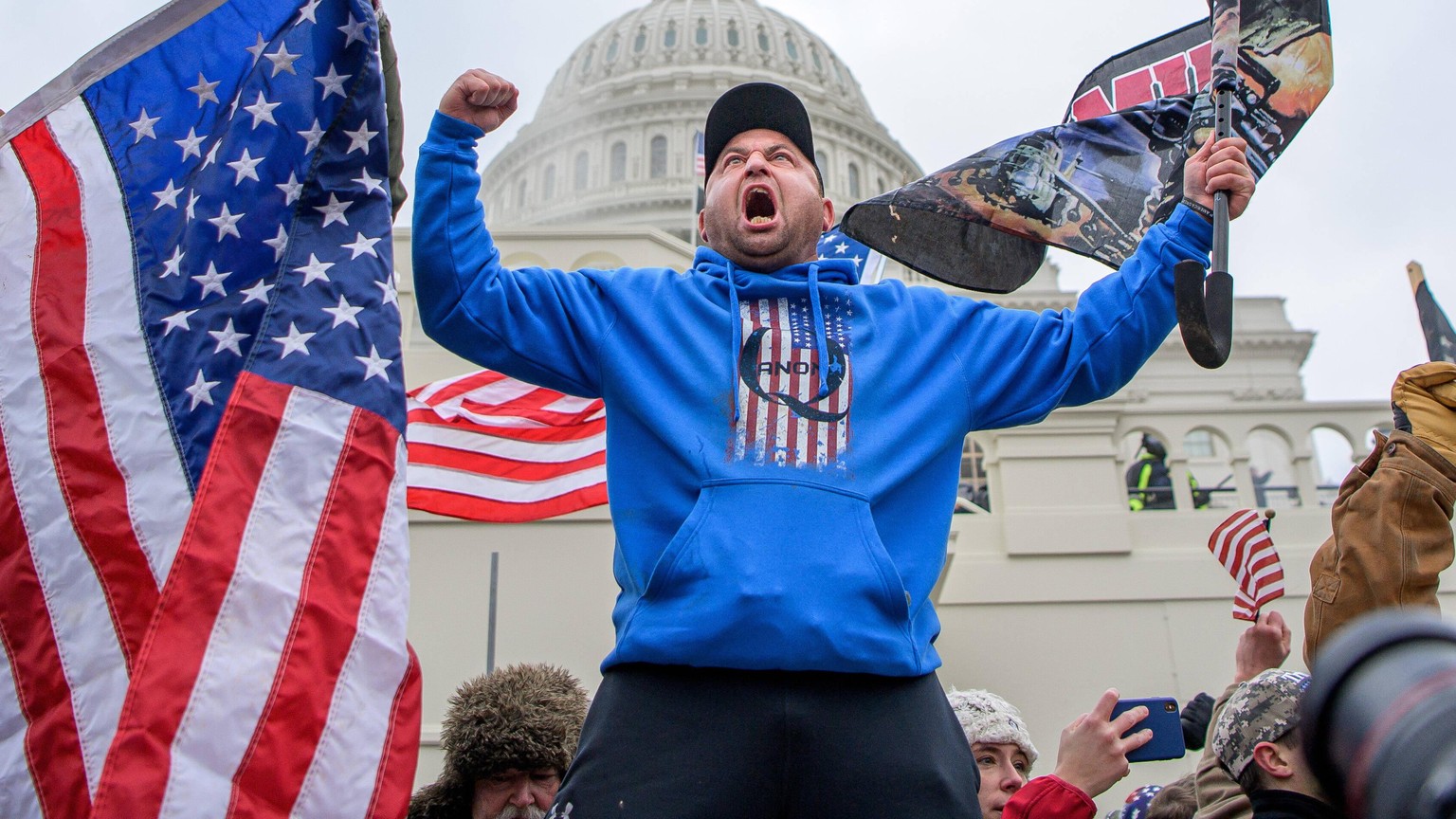 210106 Pro-Trump supporters storms the United States Capitol Building during a March to Save America Rally on January 6, 2021 in Washington, DC, USA. Photo: Joel Marklund / BILDBYRAN / kod JM / JM0057 ...