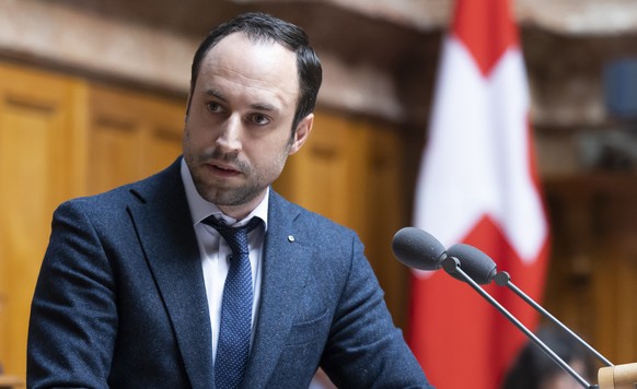Christian Wasserfallen, FDP-BE, spricht im Nationalrat, waehrend der Fruehlingssession der Eidgenoessischen Raete, am Mittwoch, 1. Maerz 2023, in Bern. (KEYSTONE/Peter Klaunzer)