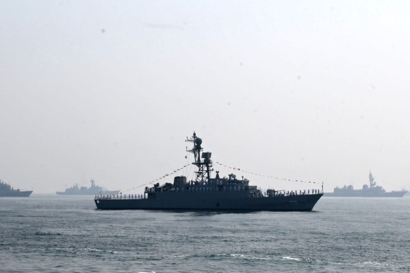 Iranian warship IRIS Dena is seen in the Bay of Bengal during International Fleet Review held at Visakhapatnam, India, Feb. 18, 2026. (AP Photo)
TEST
