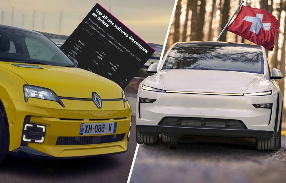 Top 25 des voitures électriques en Suisse.