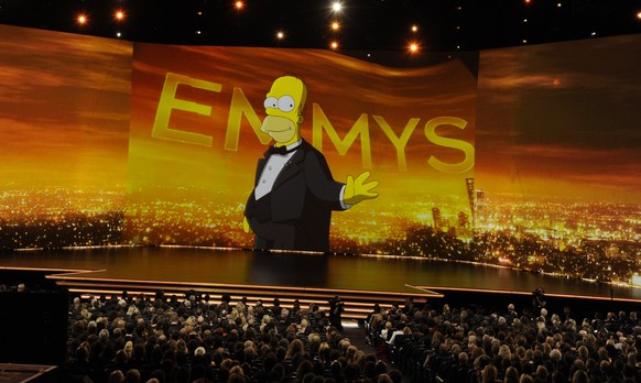 Animated character Homer Simpson is projected on screen at the 71st Primetime Emmy Awards on Sunday, Sept. 22, 2019, at the Microsoft Theater in Los Angeles. (Photo by Chris Pizzello/Invision/AP)
Home ...