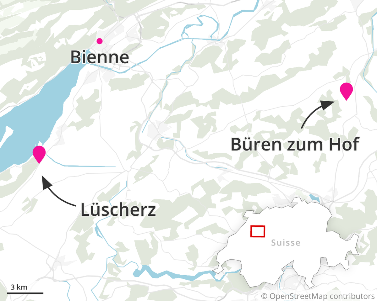 Deux train déraillent dans la région de Bienne.