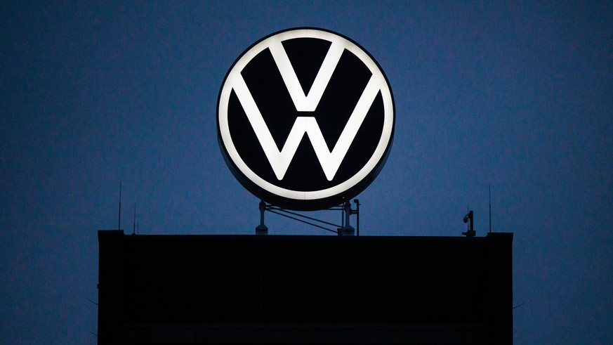 epa13210064 (FILE) - The logo of the automotive company Volkswagen is illuminated at a building of the VW factory in Wolfsburg, Germany, 29 October 2024 (reissued 03 September 2026). The Volkswagen Gr ...