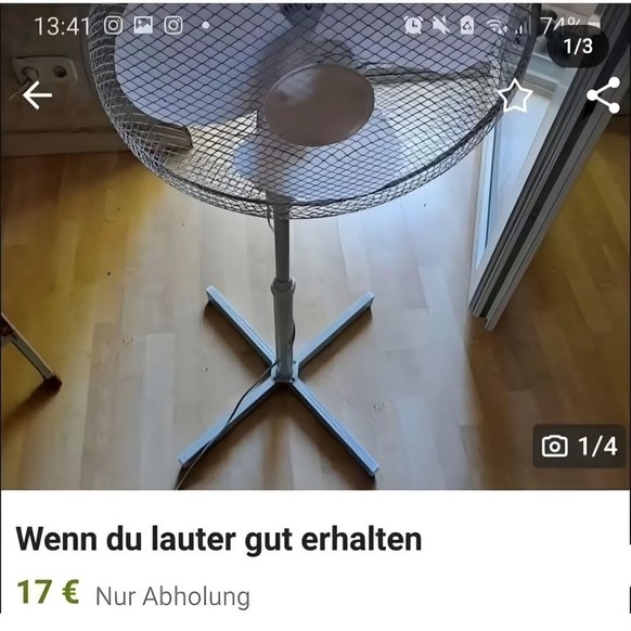 Die lustigsten Fails der Woche: Inserat für Ventilator
