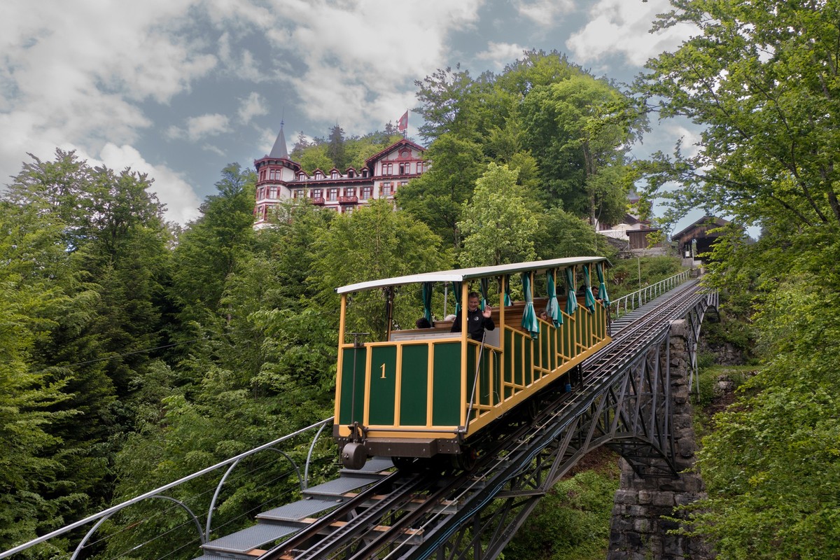 Giessbachbahn Alte Transportmittel Rauszeit