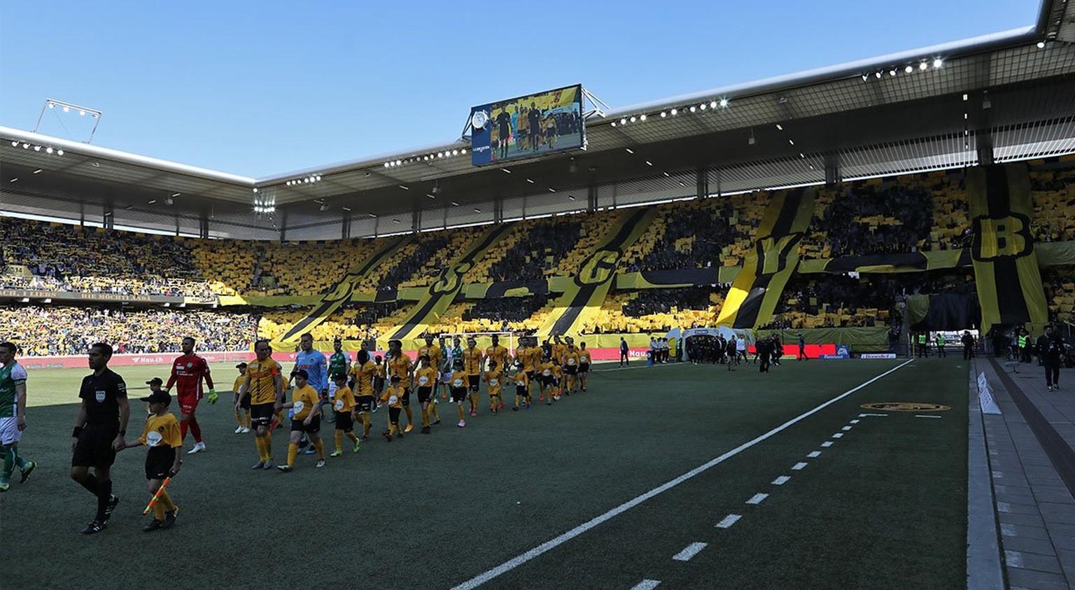 Die YB-Choreo vor dem Heimspiel gegen St.Gallen am vorletzten Wochenende.