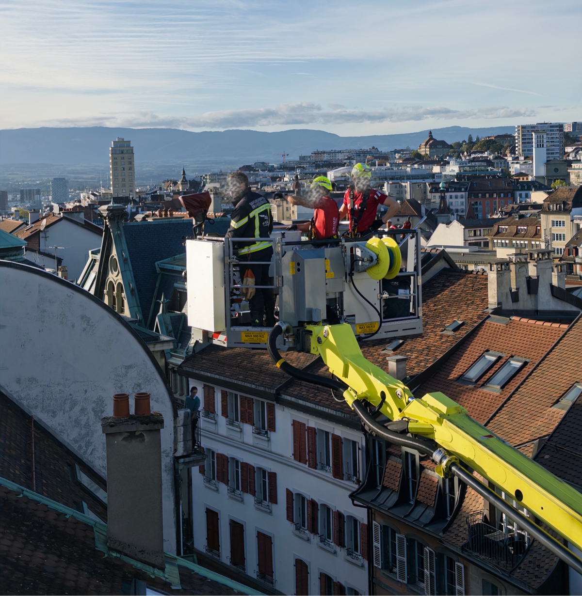 Sauvetage d'un pigeon à Lausanne (VD), jeudi 22 octobre 2026.