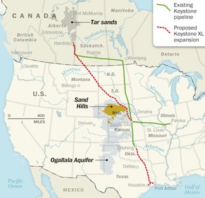 Keystone XL: Geplanter Ausbau.