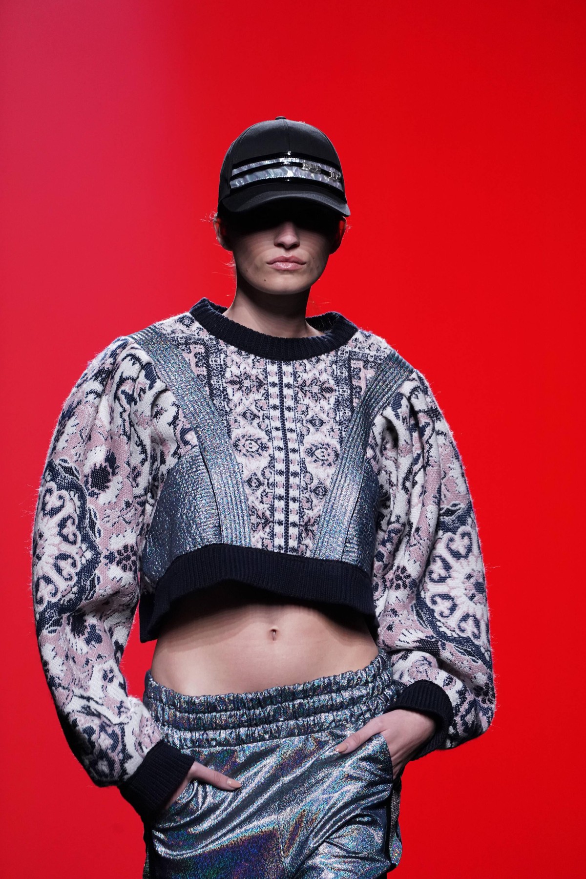 Custo Barcelonaa - Catwalk - Mercedes Benz Fashion Week Madrid - March 2022 Model walks the runway at the Custo Barcelonaa fashion show during Mercedes Benz Fashion Week Madrid March 2022 edition at I ...