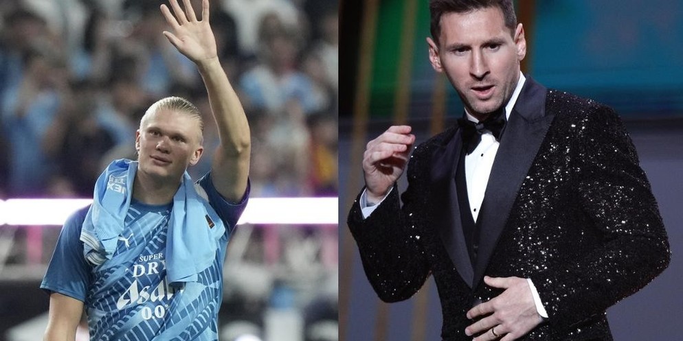 Haaland und Messi sind auf der Jagd nach dem Ballon d'Or.
