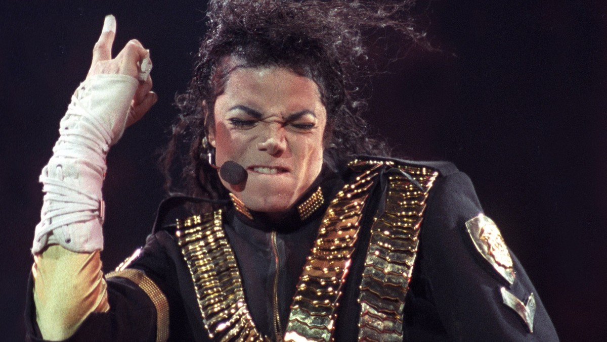 Pop superstar Michael Jackson performs during a concert in Sao Paulo, Brazil, in this October 15, 1993 file photo. Jackson's album "Thriller" is still breaking barriers more than 30 yea ...