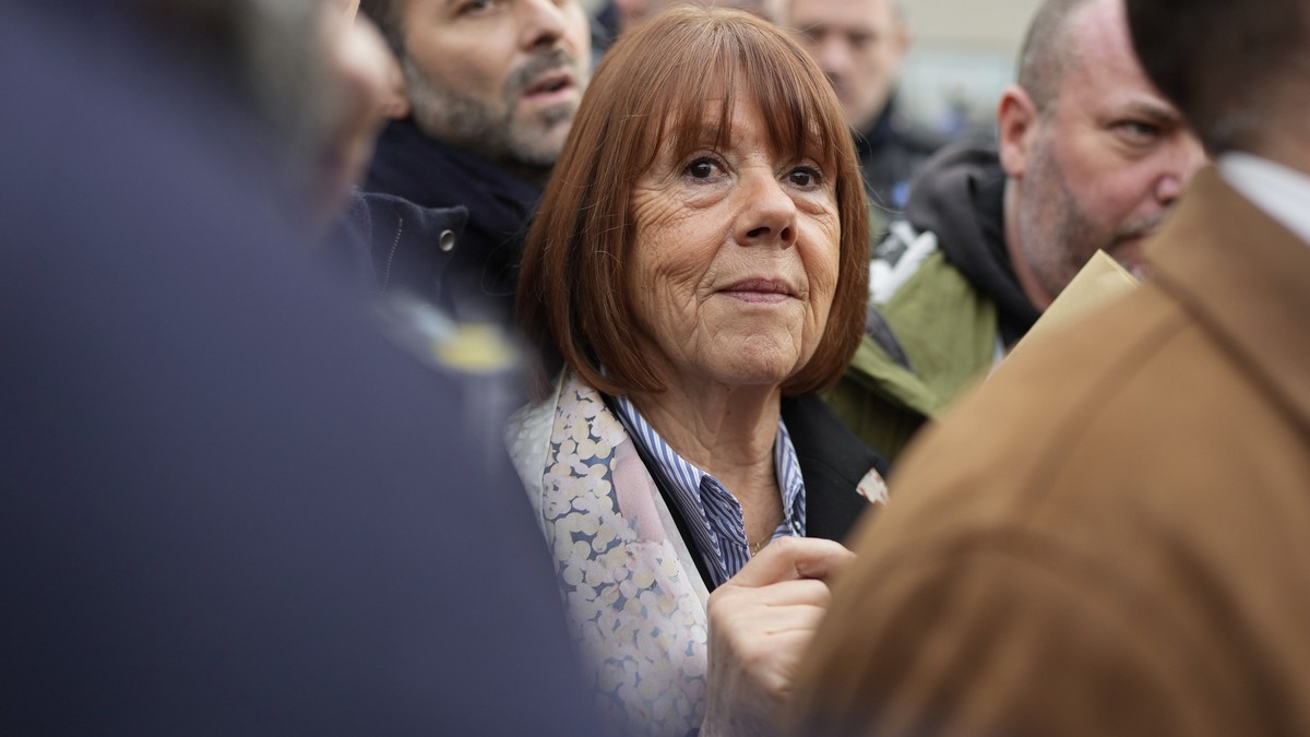 Gisele Pelicot exits the Avignon courthouse, in southern France, Dec. 19, 2024. (AP Photo/Lewis Joly)