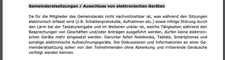 Auszug aus dem Verhandlungsbericht der Gemeinde-Behörde.