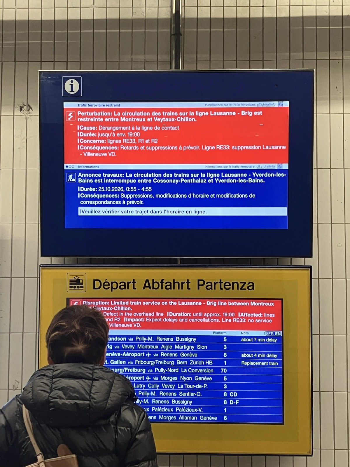 Infos CFF gare Lausanne