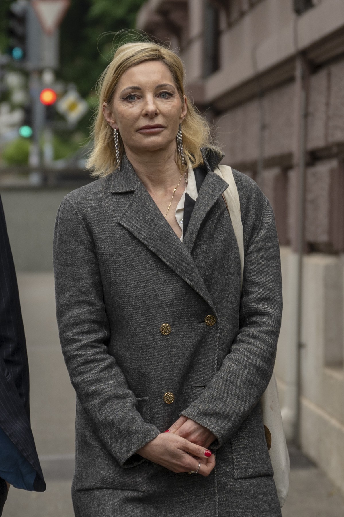 Die Journalistin Michele Binswanger vor dem Strafgericht in Basel, am Mittwoch, 24. Mai 2023. Michele Binswanger wurde von der ehemaligen Zuger Kantonsraetin Jolanda Spiess-Hegglin wegen Verleumdung v ...