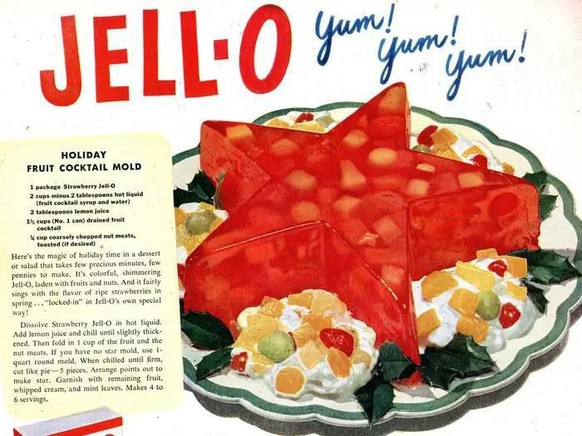 vintage jello recipes from hell sulz sülze glibber aspik essen food kochen retro https://www.insider.com/vintage-recipes-jello-salad-cookbook-taste-test-2019-8#why-were-jell-o-dishes-so-popular-back-i ...