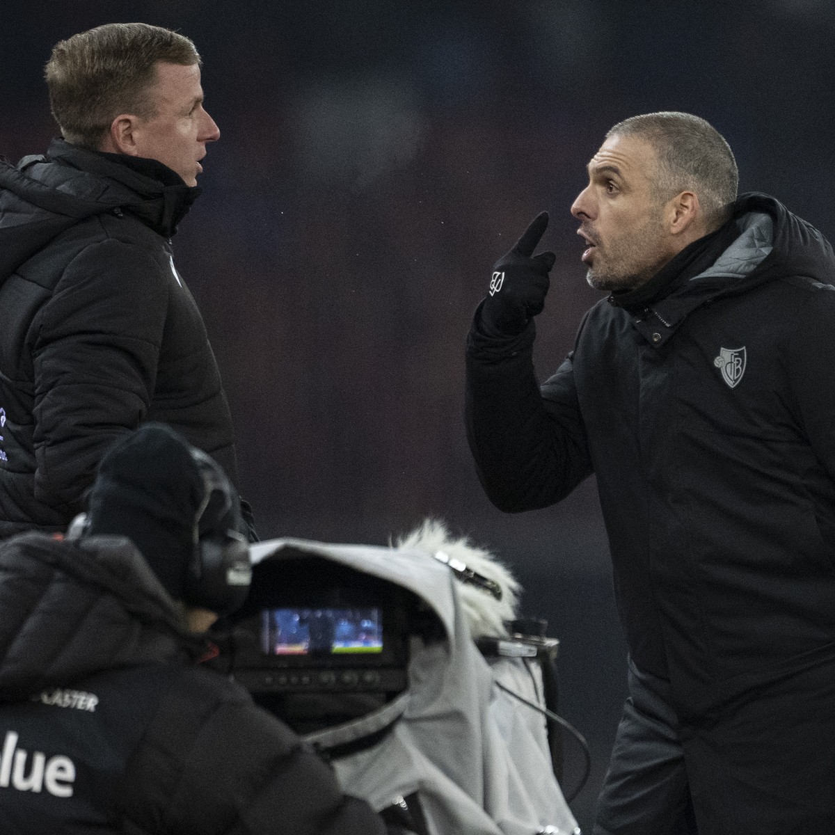 Basels Cheftrainer Fabio Celestini reagiert im Fussball Meisterschaftsspiel der Super League zwischen dem FC Zuerich und dem FC Basel 1893 im Letzigrund, am Sonntag, 21. Januar 2024 in Zuerich. (KEYST ...