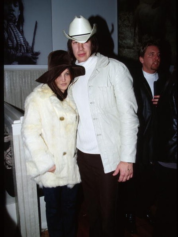 Lisa Marie Presley &amp; John Oszajca during Sundance Film Festival 2000 - The Virgin Suicides Party in Park City, Utah, United States. (Photo by J. Vespa/WireImage)