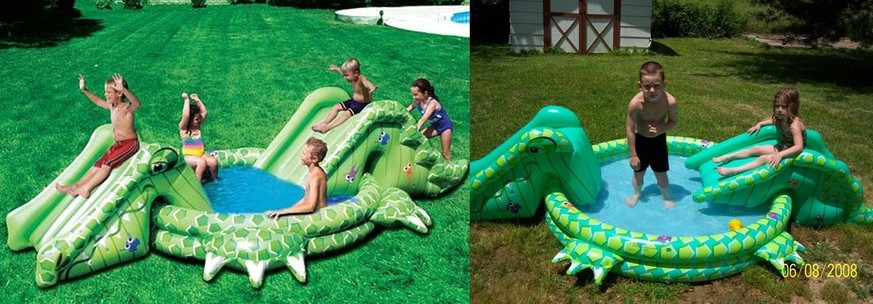 Fies! Wie Kinder-Pools in der Werbung aussehen vs. die bittere Realität