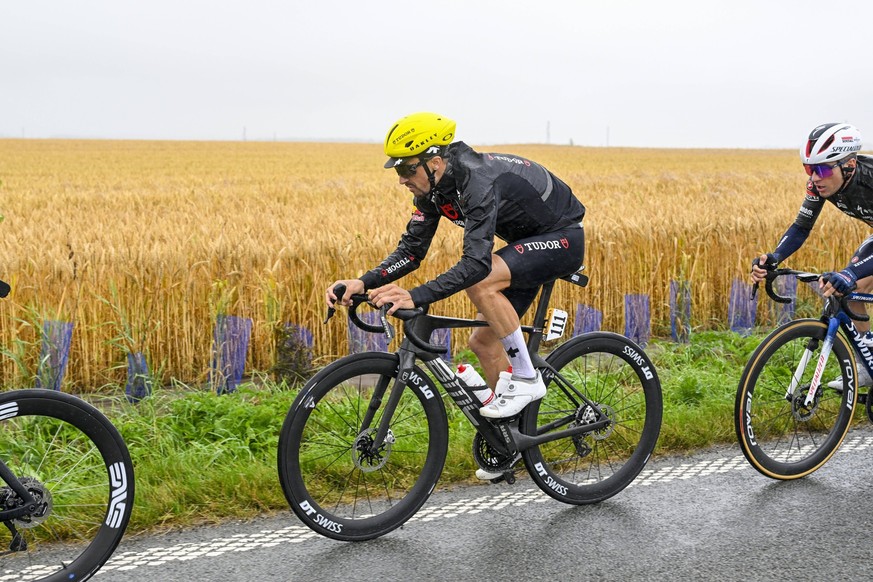 Tour de France 2025 Stage 2 BOULOGNE-SUR-MER, FRANCE - JULY 06 : Alaphilippe Julian FRA of Tudor Pro Cycling Team in action during stage 2 of the 112th edition of Tour de France an UCI World Tour 2.UW ...