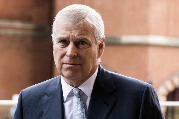 epa09759694 (FILE) - Britain&#039;s Prince Andrew, Duke of York arrives at the Francis Crick Institute in Central London, Britain, 14 July 2017 (reissued 15 February 2022). According to US court docum ...