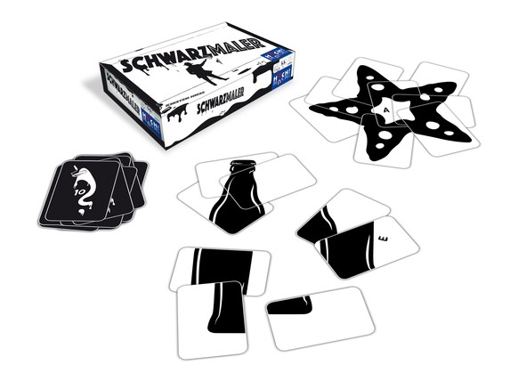 Schwarzmaler Box und Spielmaterial