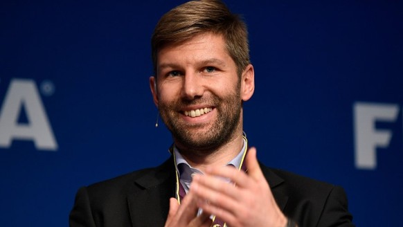 ZURICH, SWITZERLAND - MARCH 06: Thomas Hitzlsperger,former captain of the German men&#039;s national team, during the FIFA Annual Conference for Equality &amp; Inclusion at the Home of FIFA on March 6 ...