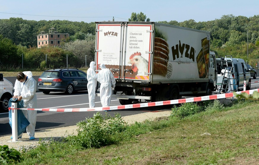 In diesem Truck starben 71 Flüchtlinge.