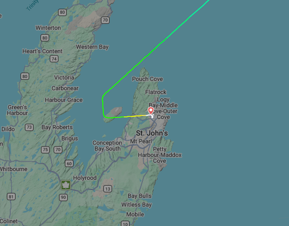 Der Flug LX14 musste ausserplanmässig in Kanada landen.