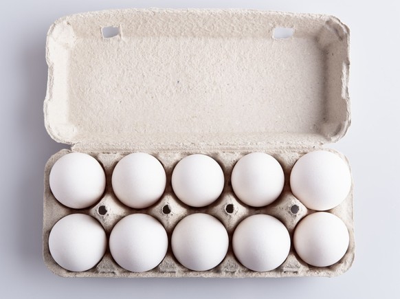 Eier roh eierschachtel