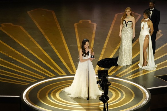 Michelle Yeoh accepts the award for best performance by an actress in a leading role for &quot;Everything Everywhere All at Once&quot; at the Oscars on Sunday, March 12, 2023, at the Dolby Theatre in  ...