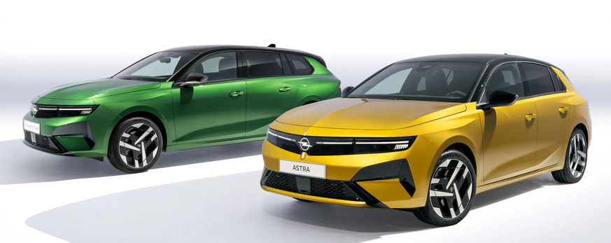 Opel Astra als Kombi und Kompaktwagen.