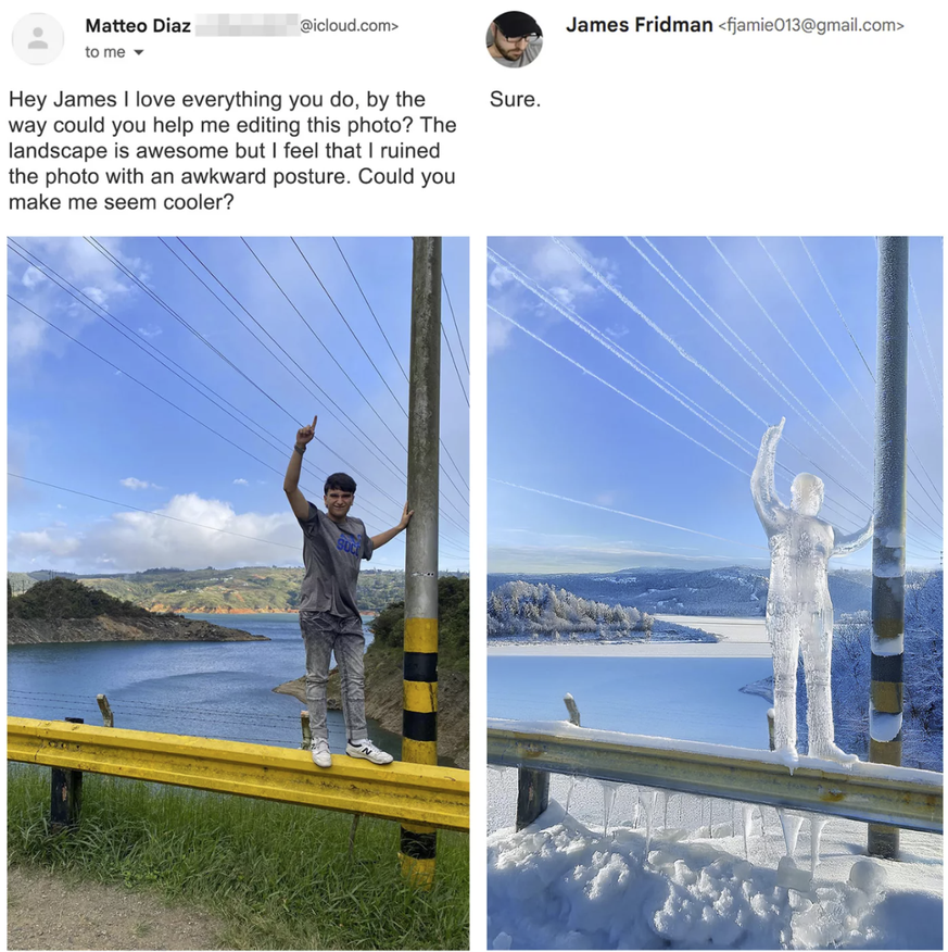 James Fridman Photoshop Trollerei