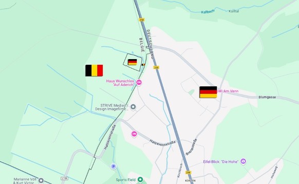 kürzeste Grenze der Welt Belgien Deutschland Rückschlag Monschau Vennbahn