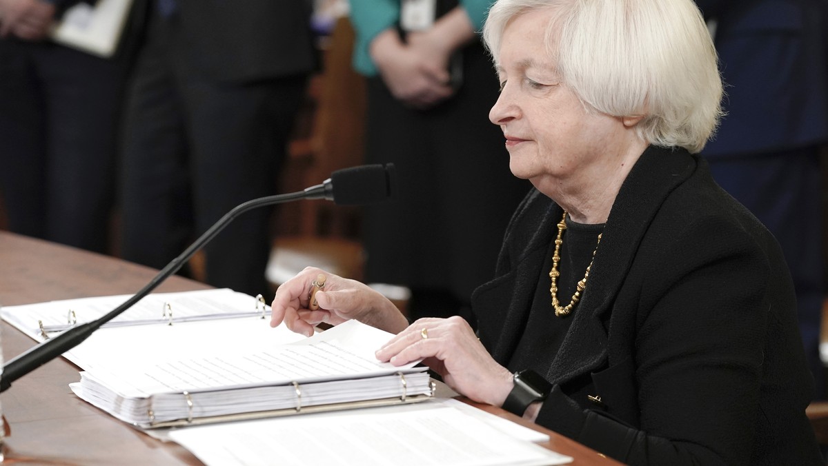 Treasury Secretary Janet Yellen testifies during a House Ways and Means committee hearing on President Joe Biden's fiscal year 2024 budget request, Friday, March 10, 2023, on Capitol Hill in Wash ...
