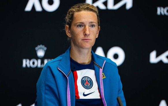 January 20, 2023, MELBOURNE, AUSTRALIA: Victoria Azarenka of Belarus talks to the media after the third round of the 2023 Australian Open Grand Slam tennis tournament MELBOURNE AUSTRALIA - ZUMAa181 20 ...