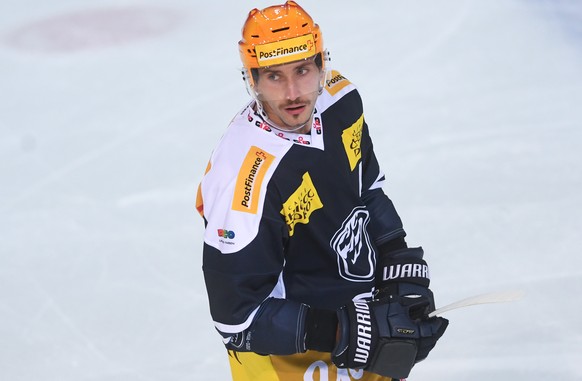 Ambri&#039;s Postfinance Top Scorer Michael Fora during the preliminary round game of National League A (NLA) Swiss Championship 2020/21 between HC Ambri Piotta and HC Lausanne at the ice stadium Vala ...