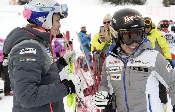 Spornen sich zu Höchstleistungen an: Lara Gut und Lindsey Vonn.