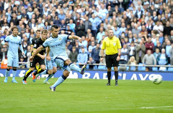 Agüero beim Penalty.