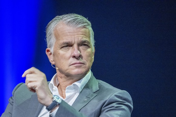 Der CEO der UBS, Sergio Ermotti anlaesslich des Swiss Media Forum vom Donnerstag, 23. Mai 2023 im KKL in Luzern. (KEYSTONE/Urs Flueeler)