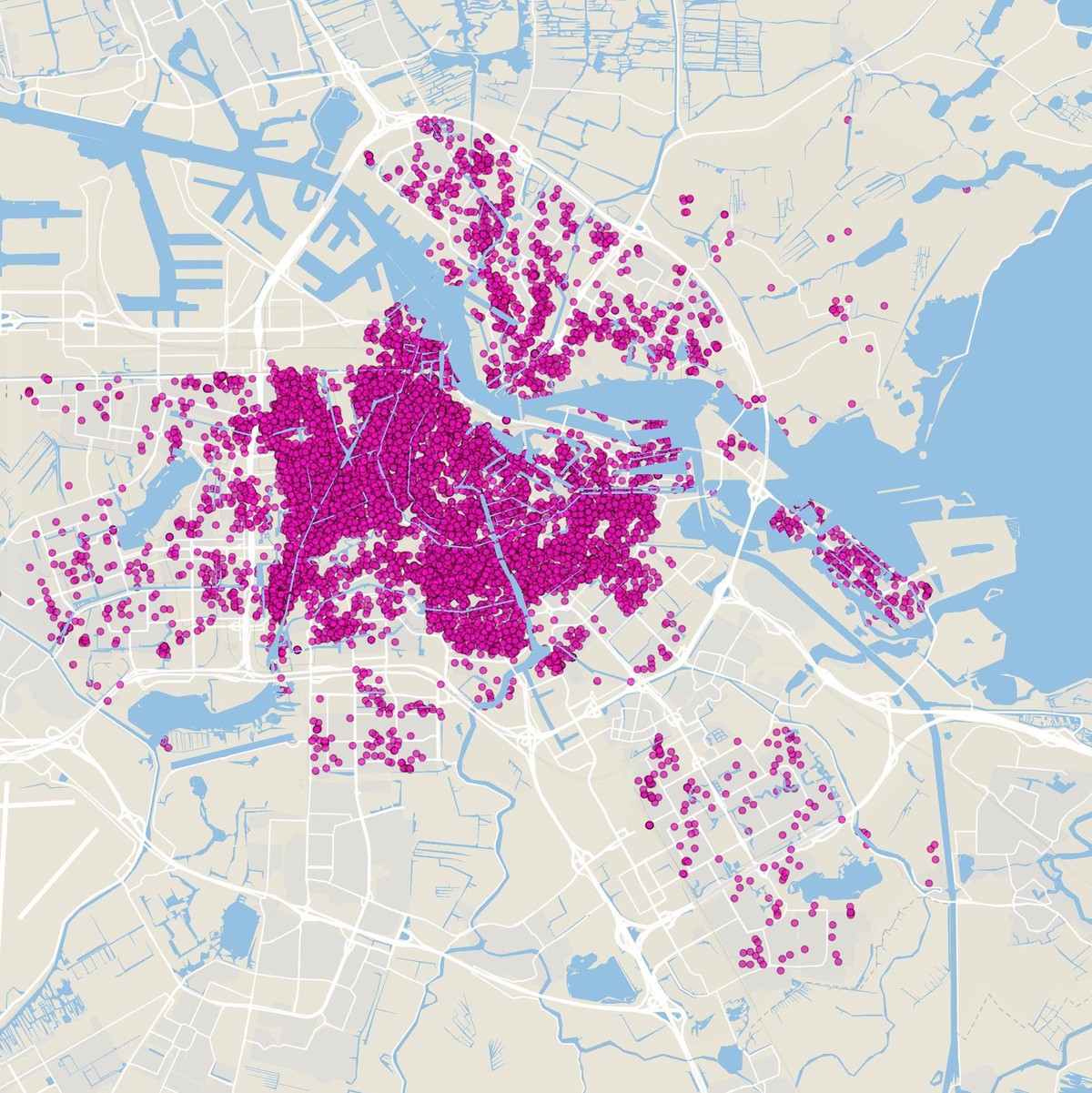 Les Airbnb à Amsterdam.